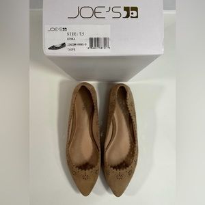 Joe’s Minka suede Flats 7.5 Taupe/Nude * W/ Box-bottom (no cover) + dust bag